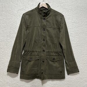 Lucky Brand Army Green Utility Full-Zip Button Up Long-Sleeve Jacket Size‎ Small